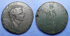 Ancient Coins - Roman Empire, Claudius 41-54, AE Sestertius -Contemporary Imitation