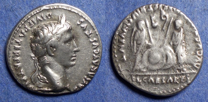 Roman Empire, Augustus 27BC-14AD, Silver Denarius | Roman Imperial Coins