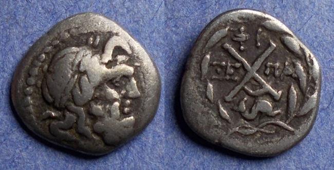 Ancient Coins - Achean League, Patrai 88-30 BC, Silver Hemidrachm