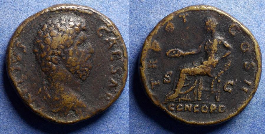 Ancient Coins - Roman Empire, Aelius (caesar) 136-8, Sestertius