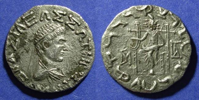 Ancient Coins - Bactria, Hermaios Struck 70-50 BC, Tetradrachm