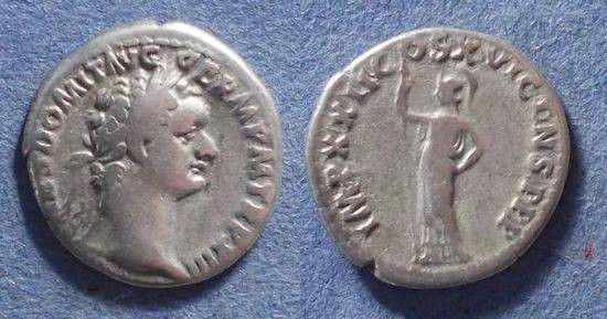 Ancient Coins - Roman Empire, Domitian 81-96 AD, Denarius