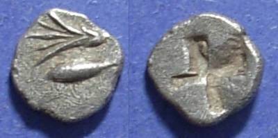 Ancient Coins - Kyzicus, Mysia 600-550 BC, Hemiobol