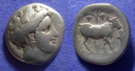 Ancient Coins - Histiaea Euboia Drachm Circa 340 BC