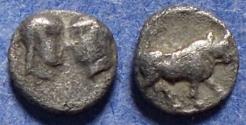 Ancient Coins - Western Asia Minor, Uncertain city Circa 400 BC, Silver Hemiobol(?)