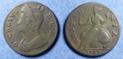 World Coins - United Kingdom, George II 1739, Copper Half Penny