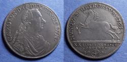 World Coins - Germany, Brunswick-Wolfenbuttel, Karl I 1764 IDB, Silver 2/3 Taler
