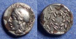 Ancient Coins - Aeolis, Elaia Circa 350 BC, Silver coated bronze Fourree Diobol