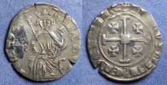 World Coins - Crusader Cyprus, Hugh IV 1324-1359, Silver Gros