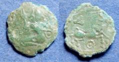 Ancient Coins - Celtic Gaul, Bellovaci 80-50 BC, Bronze AE18