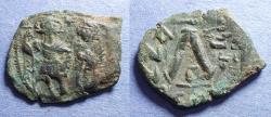 Ancient Coins - Byzantine Empire, Heraclius 610-641, Bronze 3/4 Follis