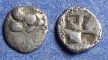 Ancient Coins - Ionia, Klazomenai 480-450 BC, Silver Tetartemorion