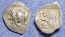 Ancient Coins - Mysia, Kyzikos 480-450 BC, Silver Hemiobol