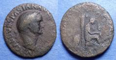Ancient Coins - Roman Empire, Vespasian 69-79, Bronze Aes