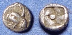 Ancient Coins - Ionia, Teos 540-500 BC, Silver Tetartemorion