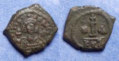 Ancient Coins - Byzantine Empire, Maurice Tiberius 582-602, Bronze Decanummium