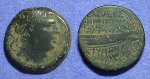Ancient Coins - Seleucid Kingdom – Demetrios I 162-150BC AE21