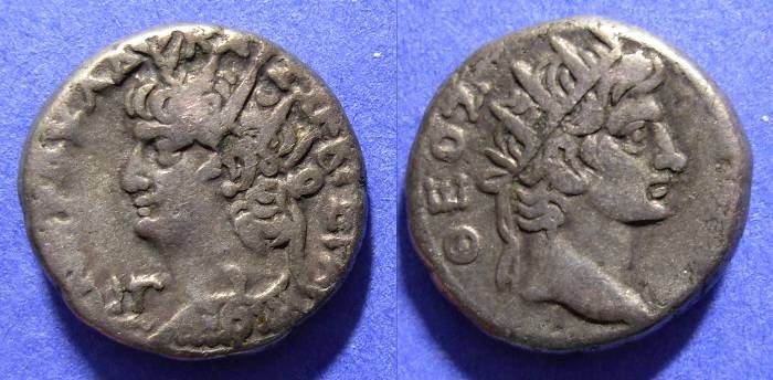 Ancient Coins - Nero 54-68AD - Tetradrachm of Alexandria w/ Augustus reverse