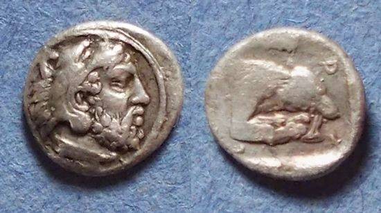 Ancient Coins - Macedonian Kingdom, Archelaos I 413-399 BC, Obol