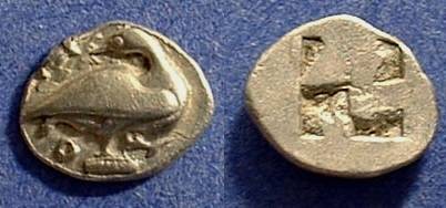 Ancient Coins - Eion Macedonia Trihemiobol Circa 450 BC