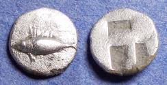 Ancient Coins - Mysia, Kyzikos Circa 500 BC, Silver Obol