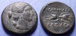 Ancient Coins - Sicily, Syracuse, Agathokles 317-289 BC, Bronze AE22