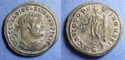 Ancient Coins - Roman Empire, Diocletian 284-305, Silvered bronze Follis