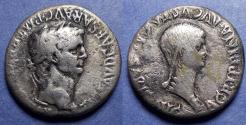 Ancient Coins - Ionia Ephesos (?), Claudius with Agrippina II 41-54 AD, Silver Cistophoric Tetradrachm