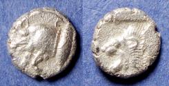 Ancient Coins - Mysia, Kyzikos 480-450 BC, Silver Trihemiobol