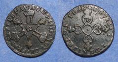 World Coins - France, Louis XIV 1711, Bronze 6 Deniers
