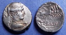 Ancient Coins - Roman Republic, T Carisius 46 BC, Silver Denarius