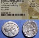 Ancient Coins - Roman Republic, T Carisius 46 BC, Silver Denarius