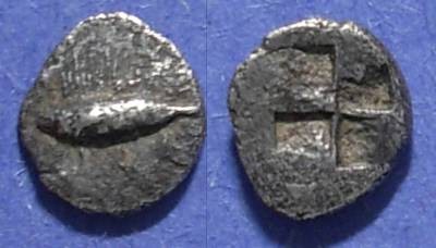 Ancient Coins - Kyzicus, Mysia 600-550 BC, Hemiobol