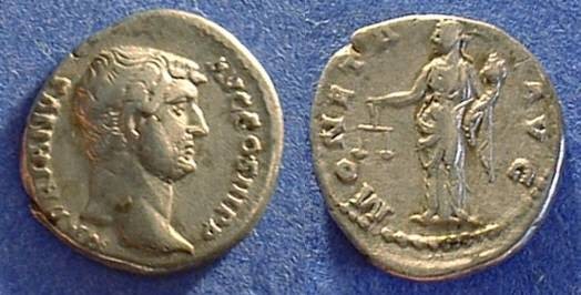 Ancient Coins - Hadrian 117-138AD Denarius