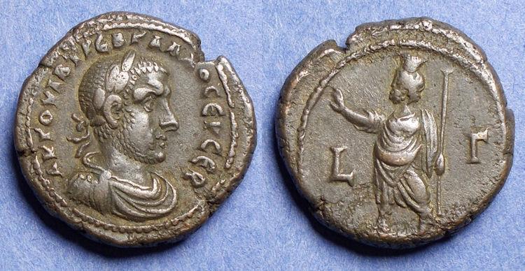 Ancient Coins - Roman Egypt, Trebonianus Gallus 251-3, Potin Tetradrachm