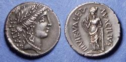 Ancient Coins - Roman Republic, Mn Acilius Glabrio 49 BC, Silver Denarius