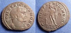 Ancient Coins - Roman Empire, Constantius I (as Caesar) 293-305, Silvered bronze Follis