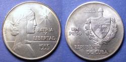 World Coins - Cuba,  1935, Silver "ABC" Peso
