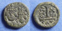 Ancient Coins - Byzantine Empire, Heraclius 610-641, Bronze Decanummium
