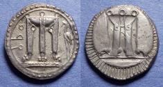 Ancient Coins - Bruttium, Kroton 480-430 BC, Silver Nomos