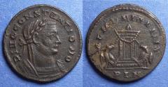 Ancient Coins - Roman Empire, Divo Constantius I d. 306, Bronze Follis