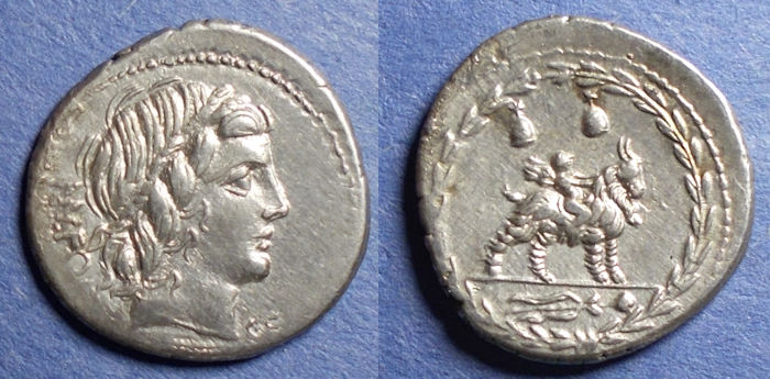 Roman Republic, Mn. Fonteius 85 BC, Silver Denarius | Roman Republican ...