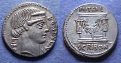 Ancient Coins - Roman Republic, L Scribonius Libo 62 BC, Silver Denarius