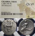 Ancient Coins - Calabria, Tarentum ( Taras ) 280-240 BC, Silver Didrachm ( Nomos )