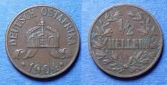 World Coins - German East Africa, Wilhelm II 1904 A, Copper 1/2 Heller