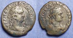 Ancient Coins - Roman Egypt, Vespasian w/ Titus 69-79, Billon Tetradrachm