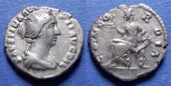 Ancient Coins - Roman Empire, Faustina Jr 147-175, Silver Denarius