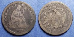 Us Coins - United States,  1877 CC,  Seated Liberty Quarter