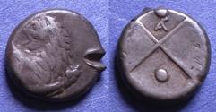 Ancient Coins - Thrace, Cherronesos 400-338 BC, Silver Hemidrachm