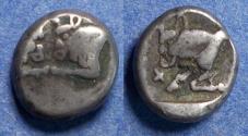 Ancient Coins - Caria, Uncertain mint 450-400 BC, Silver Diobol